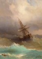 Barco Ivan Aivazovsky en el mar tormentoso Ocean Waves